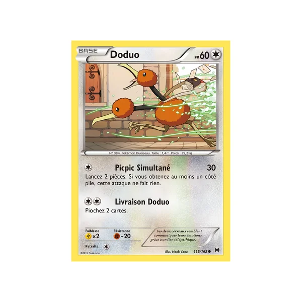 Carte Pokémon Doduo 115/162 Commune Impulsion TURBO