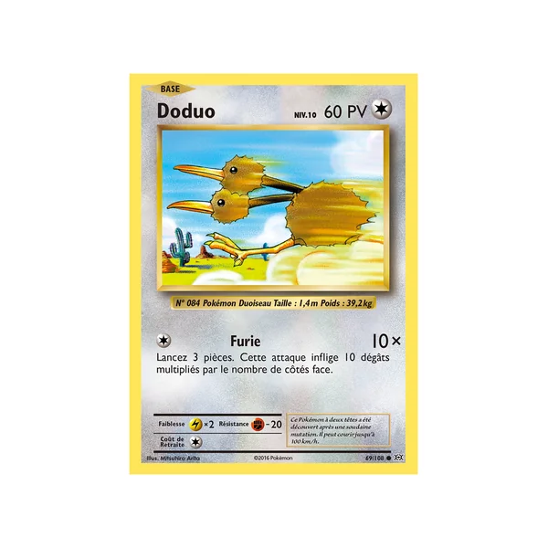 Carte Pokémon Doduo 69/108 Commune Évolutions