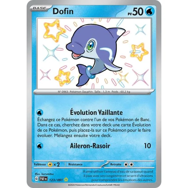 Carte Pokémon Dofin 123/91 Destinées de paldea