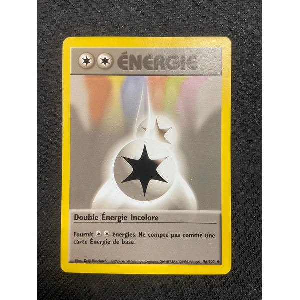 Carte Pokémon Double énergie incolore 96/102 Set de base
