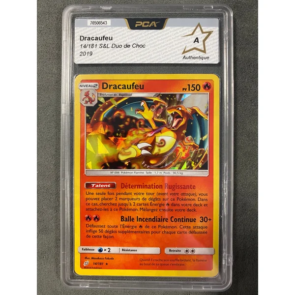 Carte Pokémon Dracaufeu Holo mosaïque 14/181 SL Duo de choc PCA A