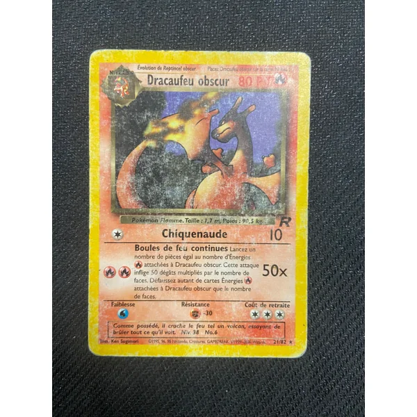 Carte Pokémon Dracaufeu obscur 21/82 Team Rocket