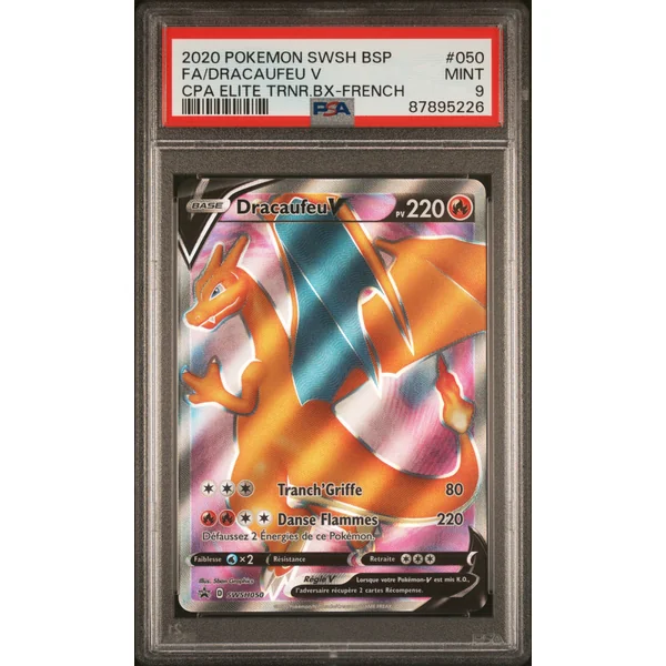 Carte Pokémon Dracaufeu V SWSW050 promo PSA 9
