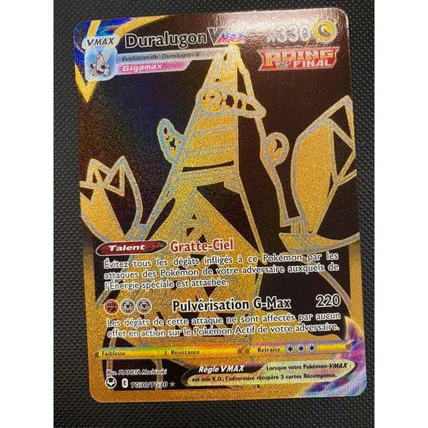 Carte Pokémon Duralugon Vmax Gold Black TG30/TG30 Tempête argentée