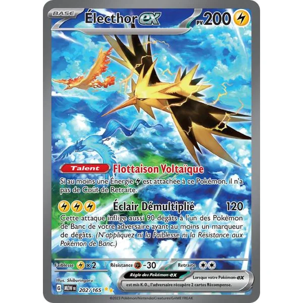 Carte pokémon Electhor ex ALT 202/165 151