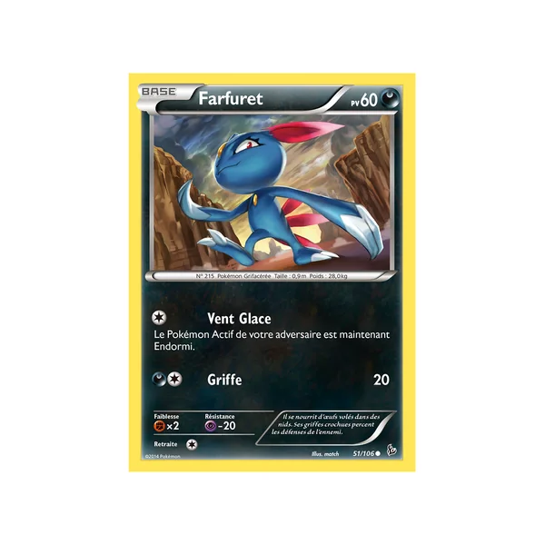 Carte Pokémon Farfuret 51/106 Commune Étincelles