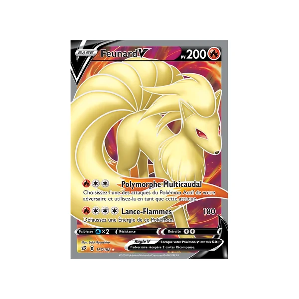 Carte Pokémon Feunard-V 177/192 Ultra Rare Clash des Rebelles