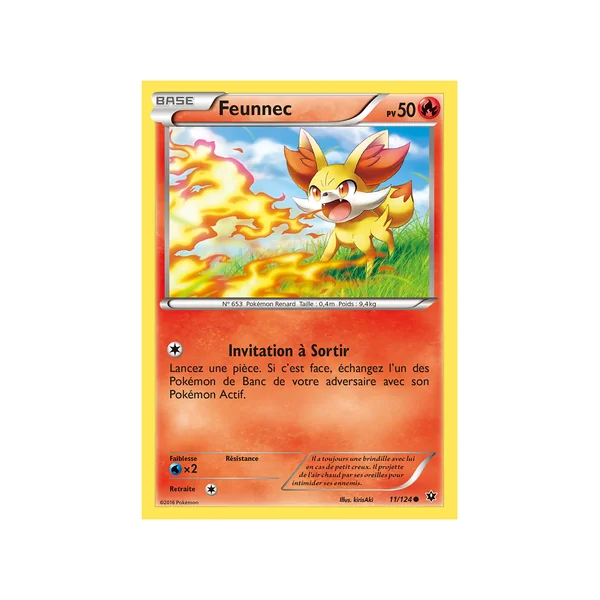 Carte Pokémon Feunnec 11/124 Commune Impact des Destins