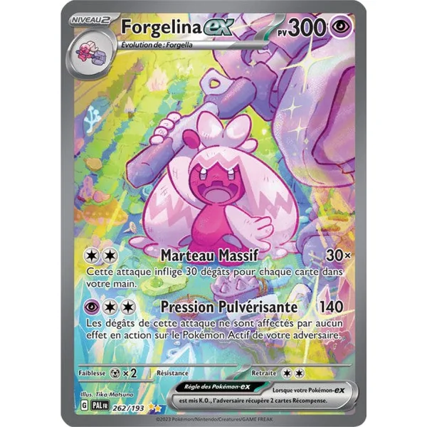 Carte pokémon Forgelina ex 262/193 Évolutions à Paldea
