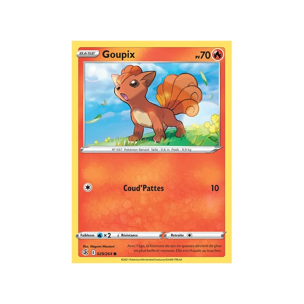Carte Pokémon Goupix 029/264 Commune Poing de Fusion