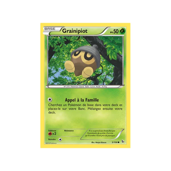Carte Pokémon Grainipiot 5/106 Commune Étincelles