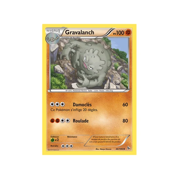 Carte Pokémon Gravalanch 46/106 Peu commune Étincelles