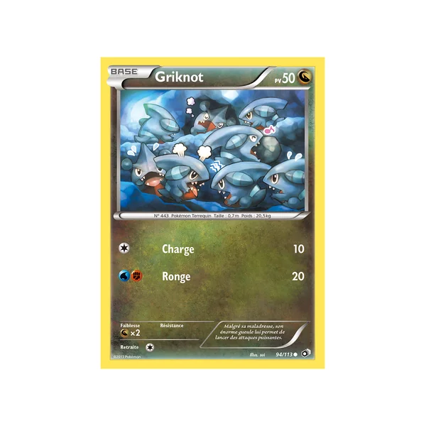 Carte Pokémon Griknot 94/113 Commune Trésors Légendaires