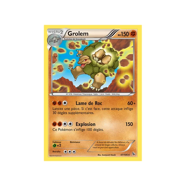 Carte Pokémon Grolem 47/106 Rare Étincelles