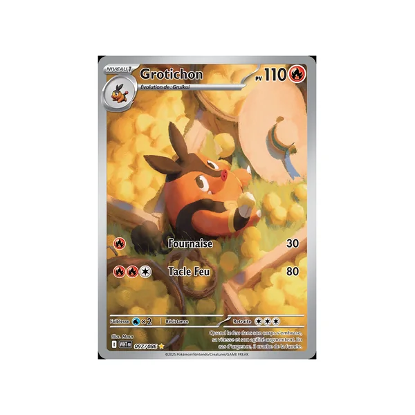 Carte Pokémon Grotichon 097/086 AR Flamme Blanche