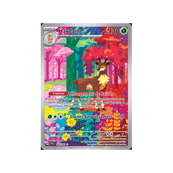 Carte Pokémon Haydaim 166/162 AR Forces Temporelles