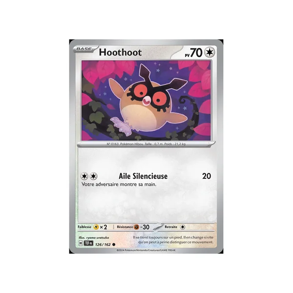 Carte Pokémon Hoothoot 126/162 Commune Forces Temporelles
