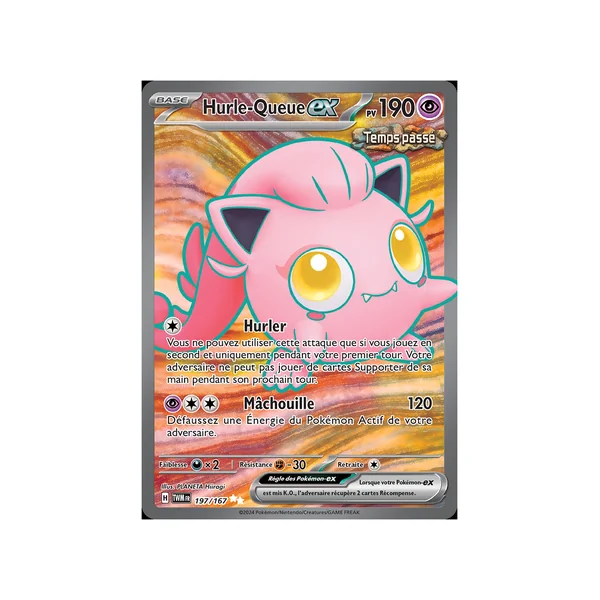 Carte Pokémon Hurle-Queue-ex 197/167 Ultra Rare Mascarade Crépusculaire