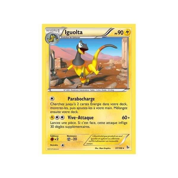Carte Pokémon Iguolta 37/106 Rare Étincelles