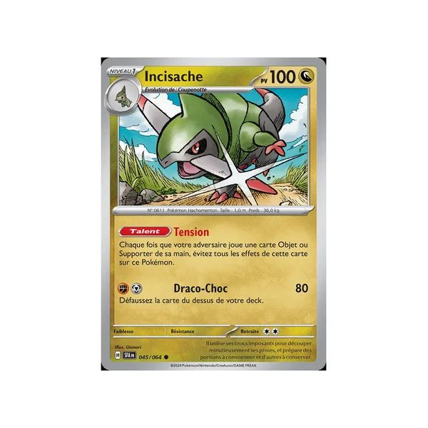 Carte Pokémon Incisache 045/064 Commune Fable Nébuleuse