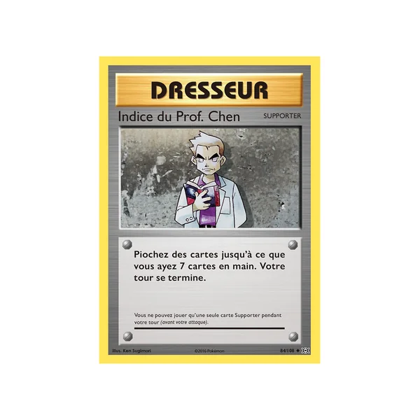 Carte Pokémon Indice du Prof. Chen 84/108 Peu commune Évolutions