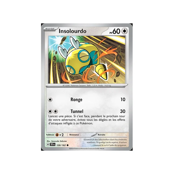 Carte Pokémon Insolourdo 128/162 Commune Forces Temporelles
