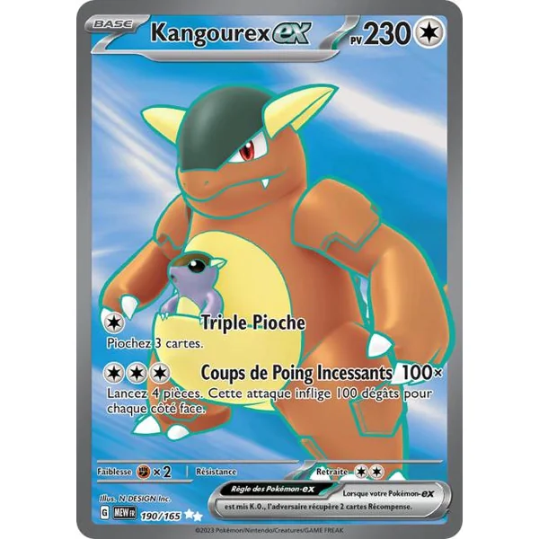 Carte pokémon Kangourex Ex FA 189/165 151
