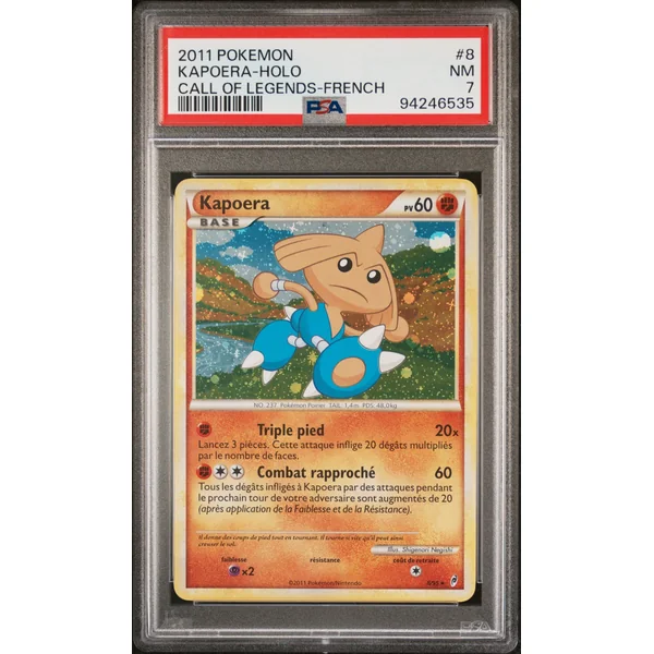 Carte Pokémon Kapoera 8/95 Appel des légendes PSA 7
