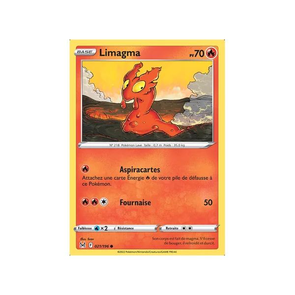 Carte Pokémon Limagma 021/196 Commune Origine Perdue
