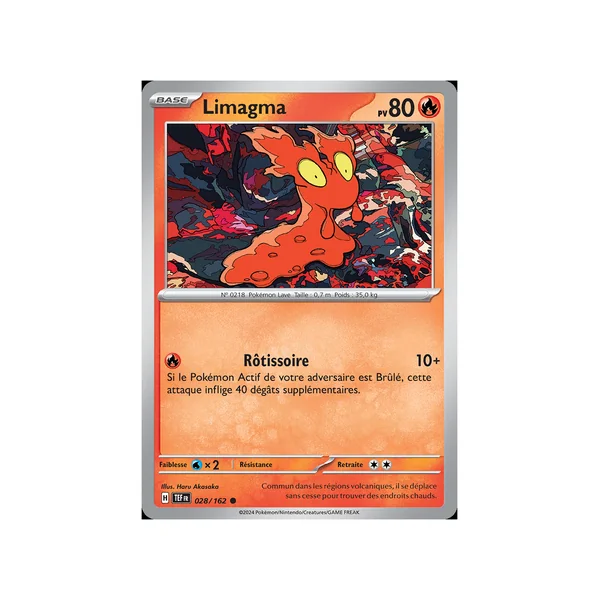 Carte Pokémon Limagma 028/162 Commune Forces Temporelles