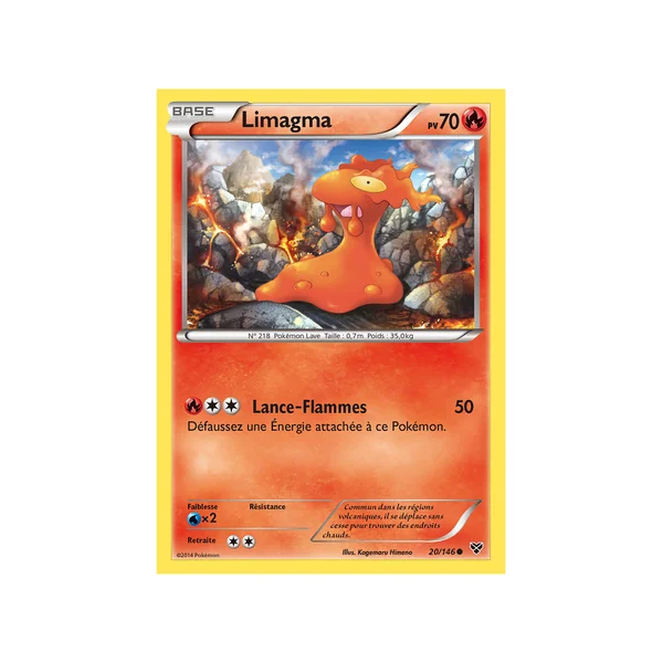 Carte Pokémon Limagma 20/146 Commune XY (JCC)