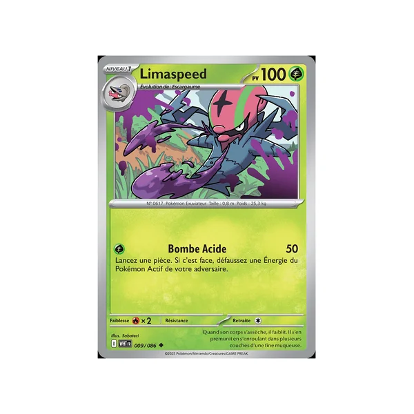 Carte Pokémon Limaspeed 009/086 Peu commune Flamme Blanche