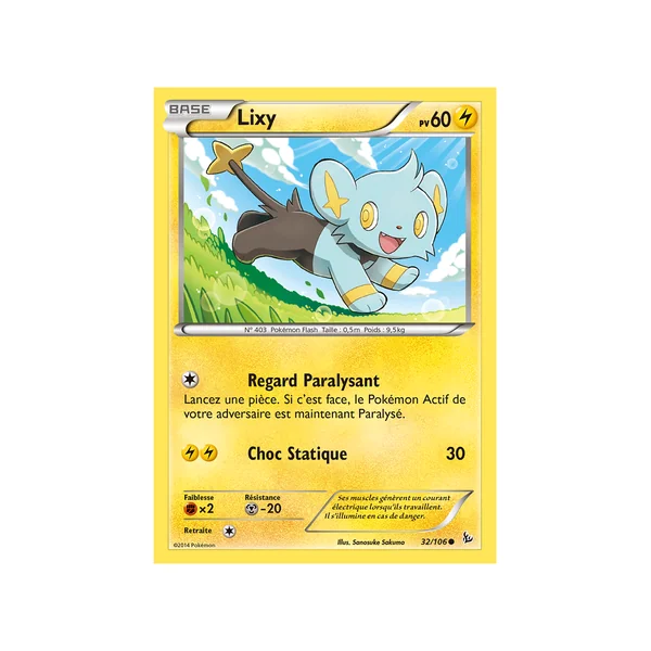 Carte Pokémon Lixy 32/106 Commune Étincelles