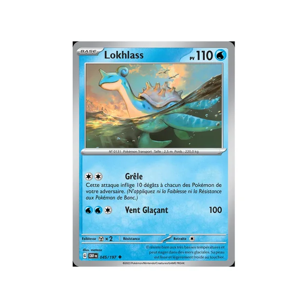 Carte Pokémon Lokhlass 045/197 Peu commune Flammes Obsidiennes
