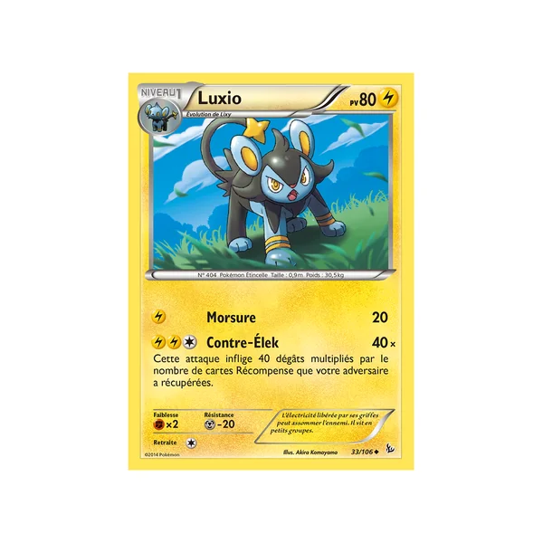 Carte Pokémon Luxio 33/106 Peu commune Étincelles