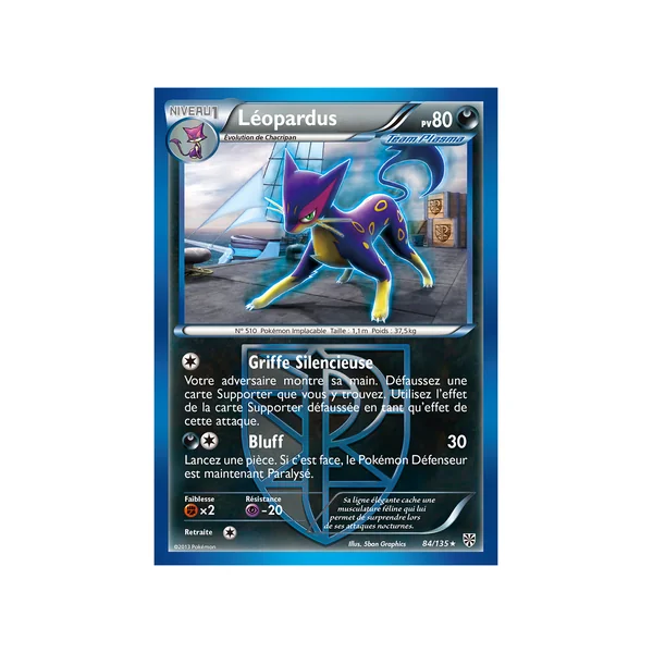 Carte Pokémon Léopardus 84/135 Rare Tempête Plasma
