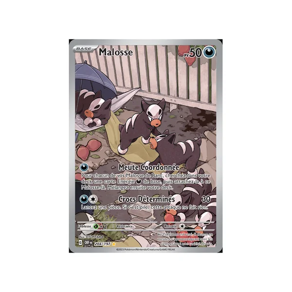Carte Pokémon Malosse 204/197 AR Flammes Obsidiennes