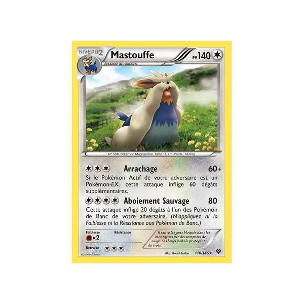 Carte Pokémon Mastouffe 110/146 Rare XY (JCC)