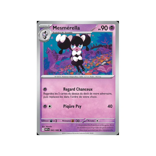 Carte Pokémon Mesmérella 042/086 Commune Flamme Blanche