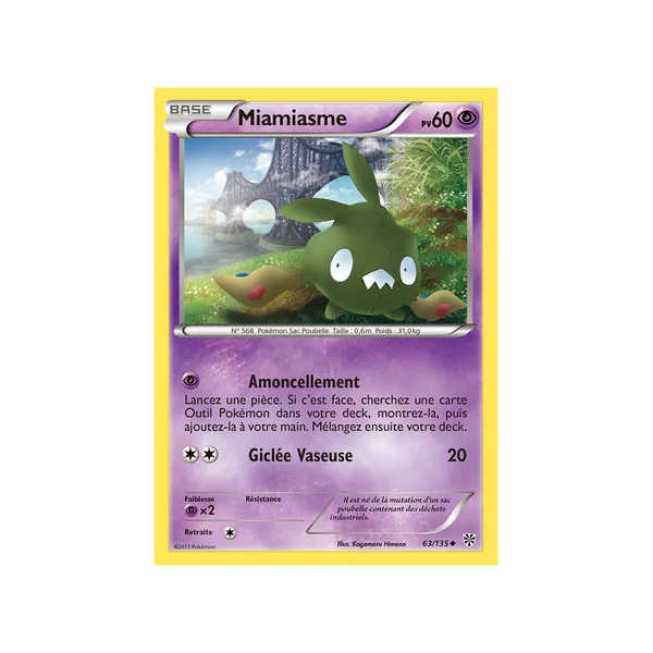 Carte Pokémon Miamiasme 63/135 Peu commune Tempête Plasma