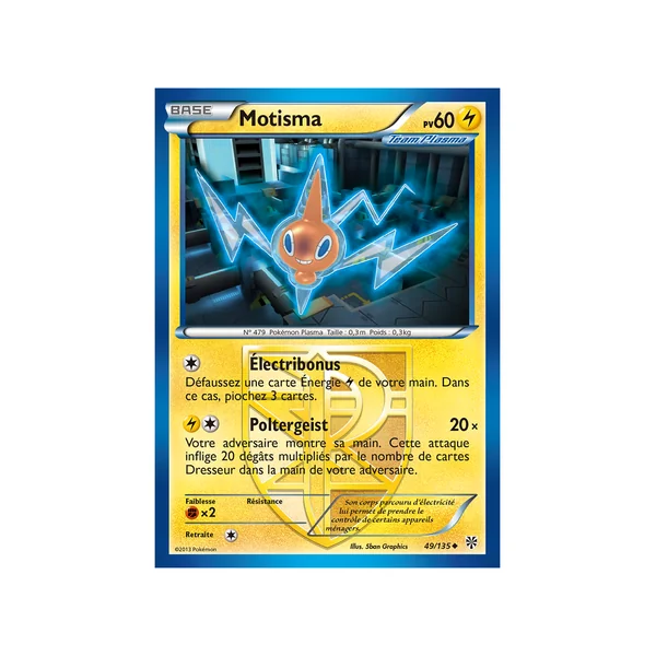 Carte Pokémon Motisma 49/135 Peu commune Tempête Plasma