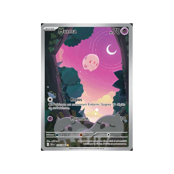 Carte Pokémon Munna 116/086 AR Foudre Noire