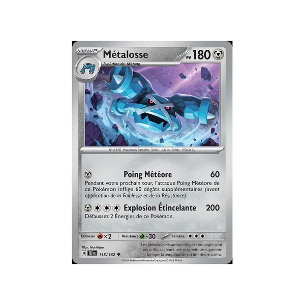 Carte Pokémon Métalosse 115/162 Peu commune Forces Temporelles
