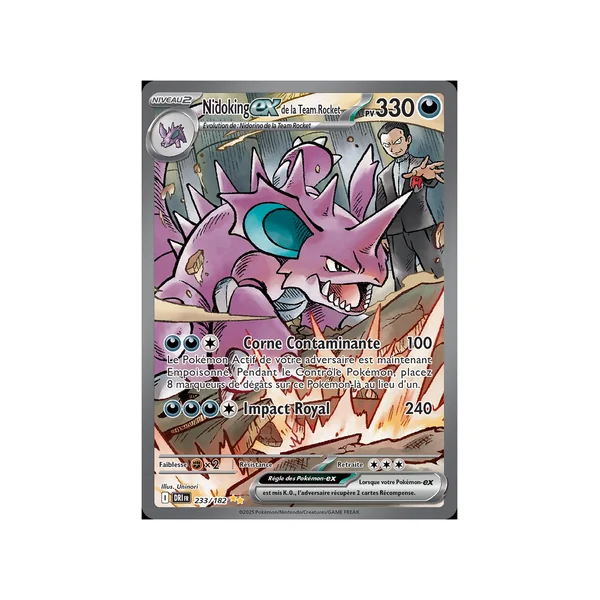 Carte Pokémon Nidoking-ex de la Team Rocket 233/182 Alternative Rivalités Destinées