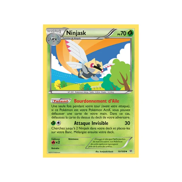 Carte Pokémon Ninjask 10/108 Peu commune Ciel Rugissant