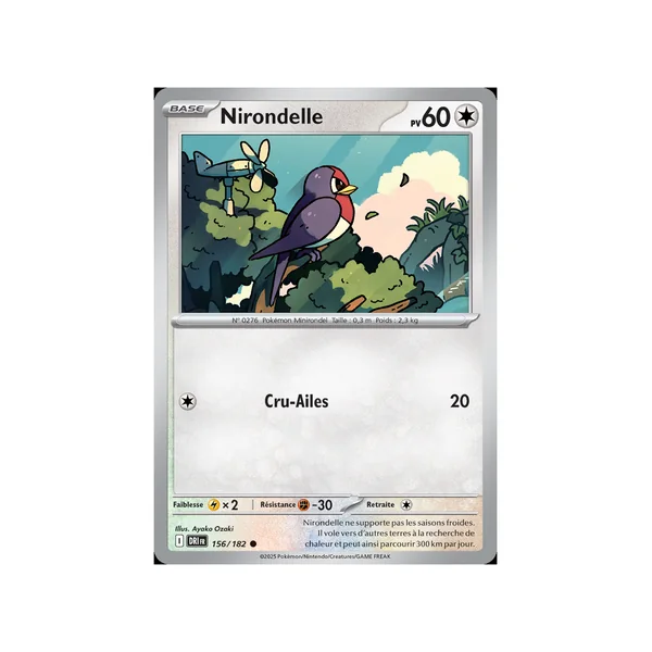 Carte Pokémon Nirondelle 156/182 Commune Rivalités Destinées