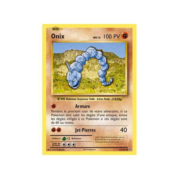 Carte Pokémon Onix 61/108 Commune Évolutions