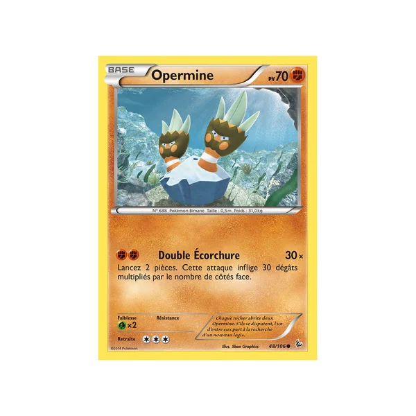Carte Pokémon Opermine 48/106 Commune Étincelles