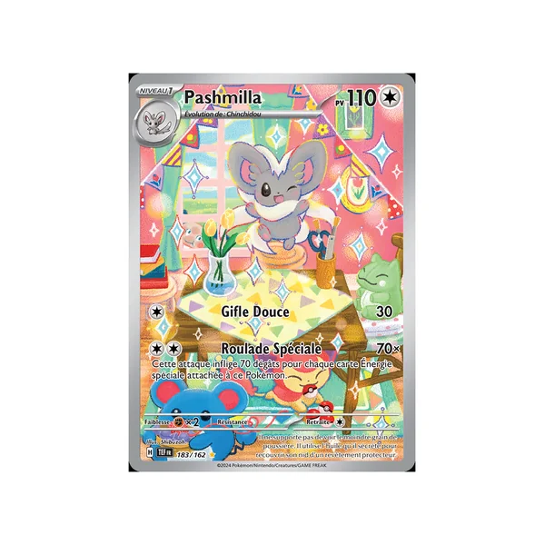 Carte Pokémon Pashmilla 183/162 AR Forces Temporelles