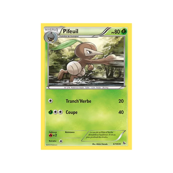 Carte Pokémon Pifeuil 6/106 Peu commune Étincelles